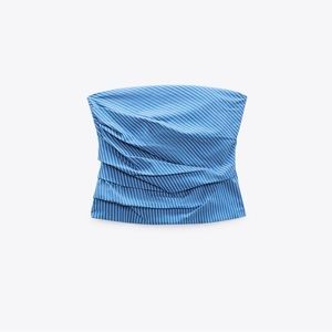Zara striped strapless top NWT